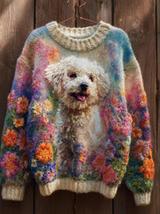 Damen Herbst Hund Kunstdruck Sweatshirt