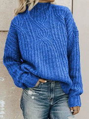 Damen Roll kragen pullover Strick pullover