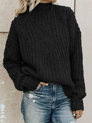 Damen Roll kragen pullover Strick pullover