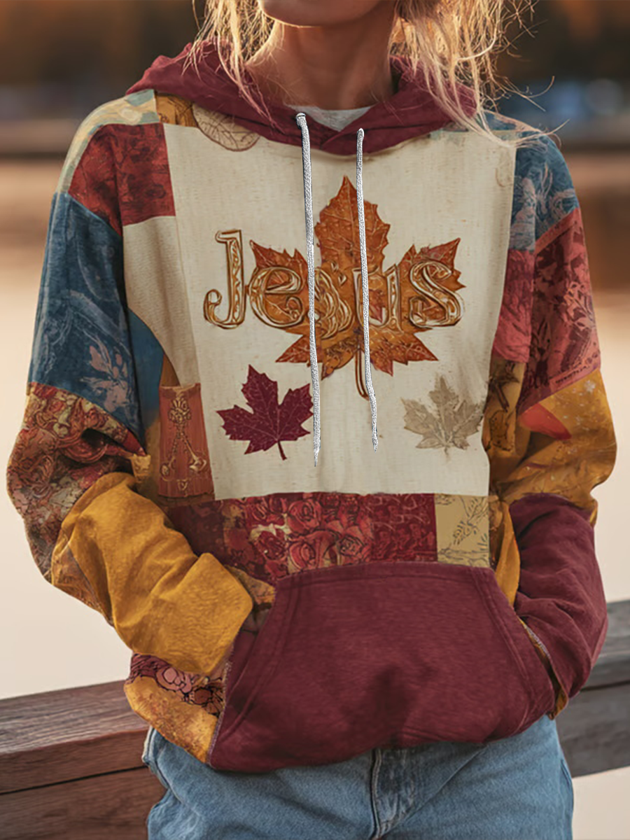 Casual Hoodie mit Frauen-Herbst-Glaubens druck