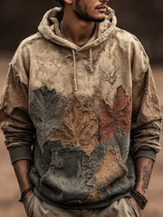 Herren Herbst gefallener bedruckter Hoodie
