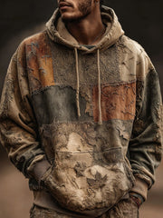 Herren Herbst gefallener bedruckter Hoodie