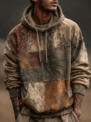 Herren Herbst gefallener bedruckter Hoodie