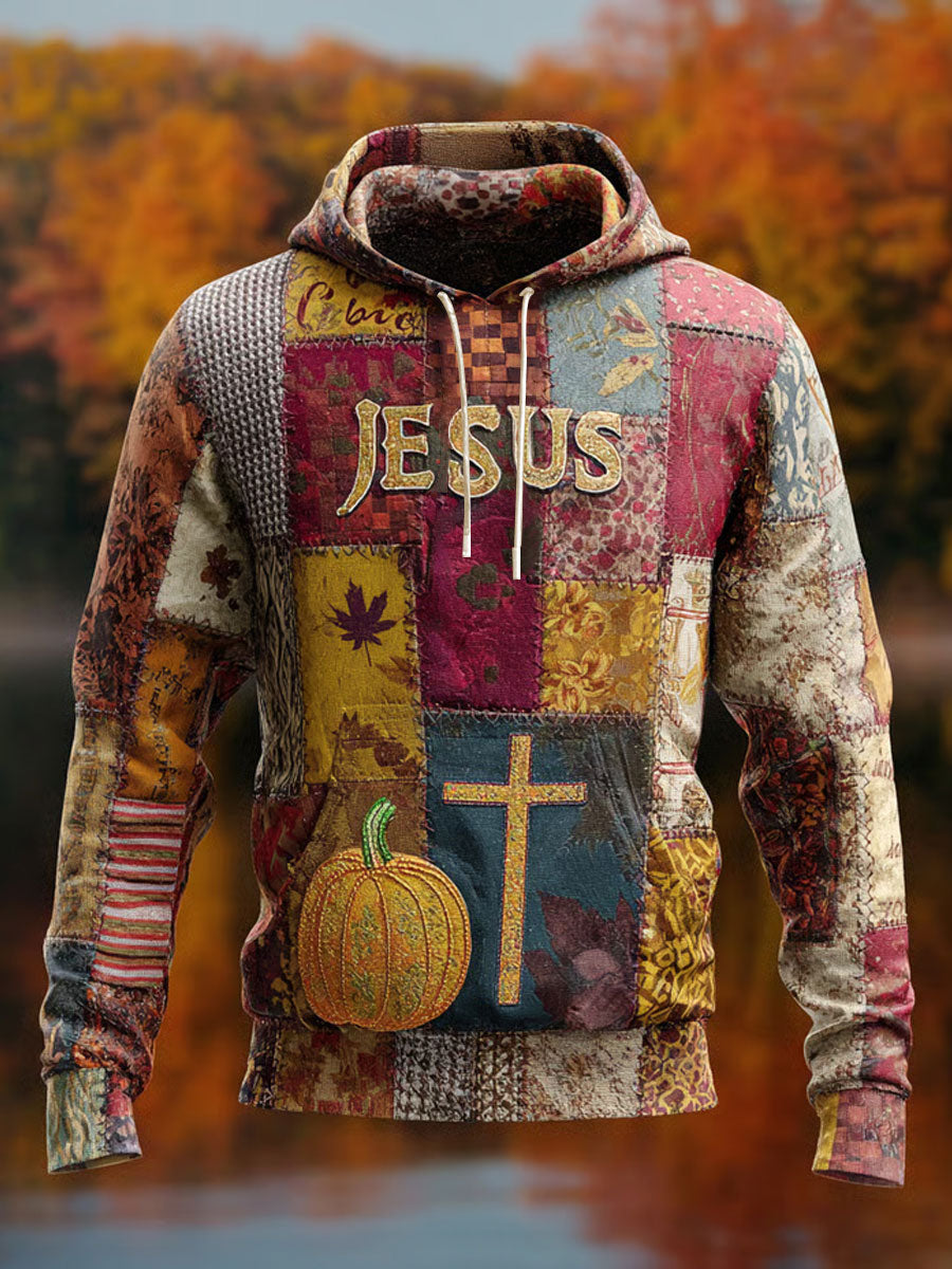 Herren-Hoodie mit Taschen für Übergroße Schulter