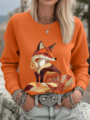 Frauen Herbst Tiere Regelmäßige Sweatshirt