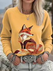Frauen Herbst Tiere Regelmäßige Sweatshirt