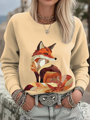 Frauen Herbst Tiere Regelmäßige Sweatshirt