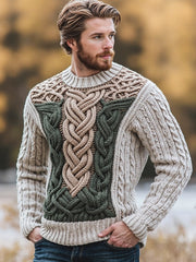Herren Ireland Jacquard Gemütlicher Pullover Aran Pullover
