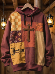 Frauen Glaubens kreuz Herbst Ahornblatt Kunst Sweatshirt