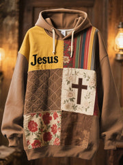 Frauen Glaubens kreuz Herbst Ahornblatt Kunst Sweatshirt